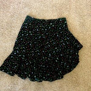 club monaco asymmetrical floral skirt